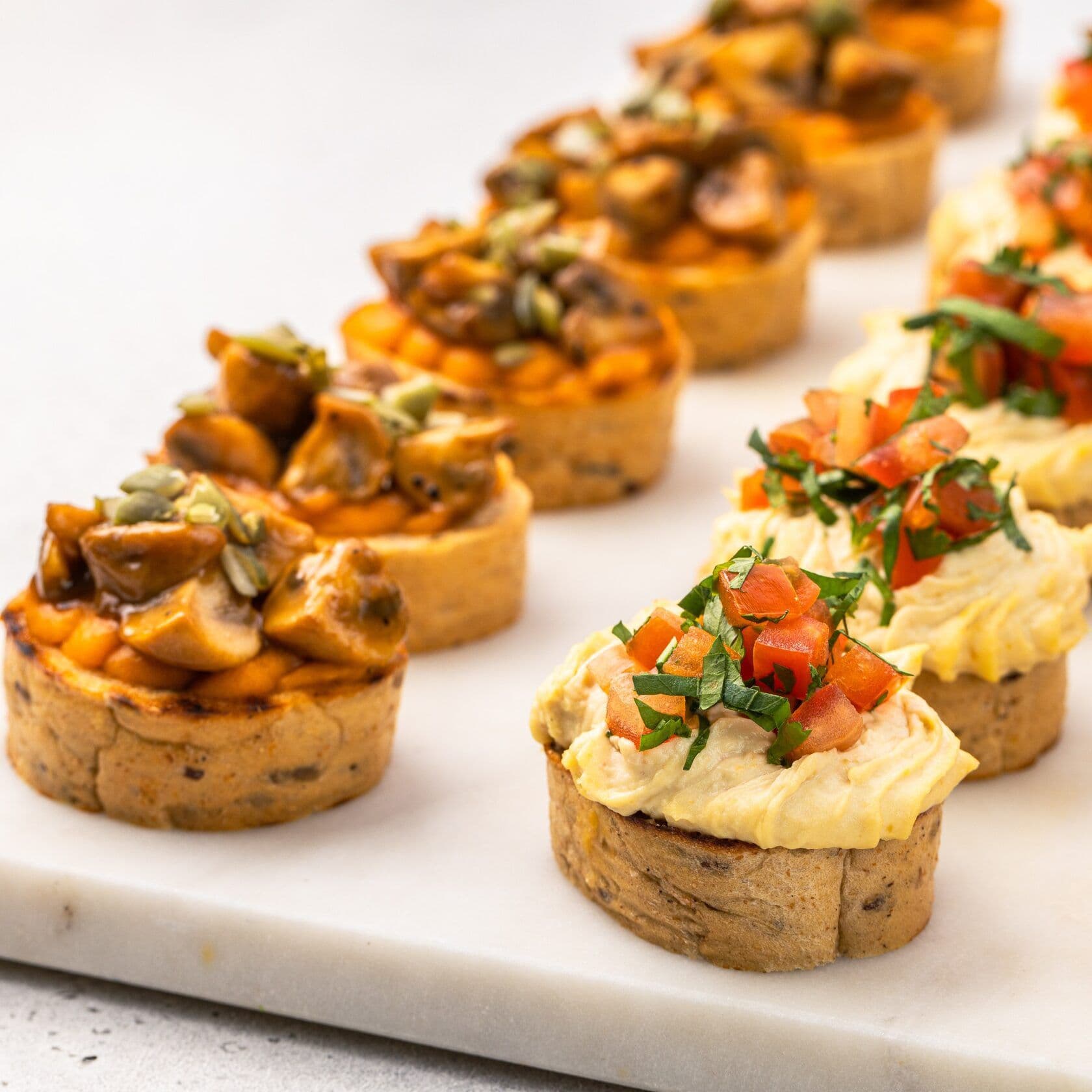 Сет вегетарианских брускетт №1