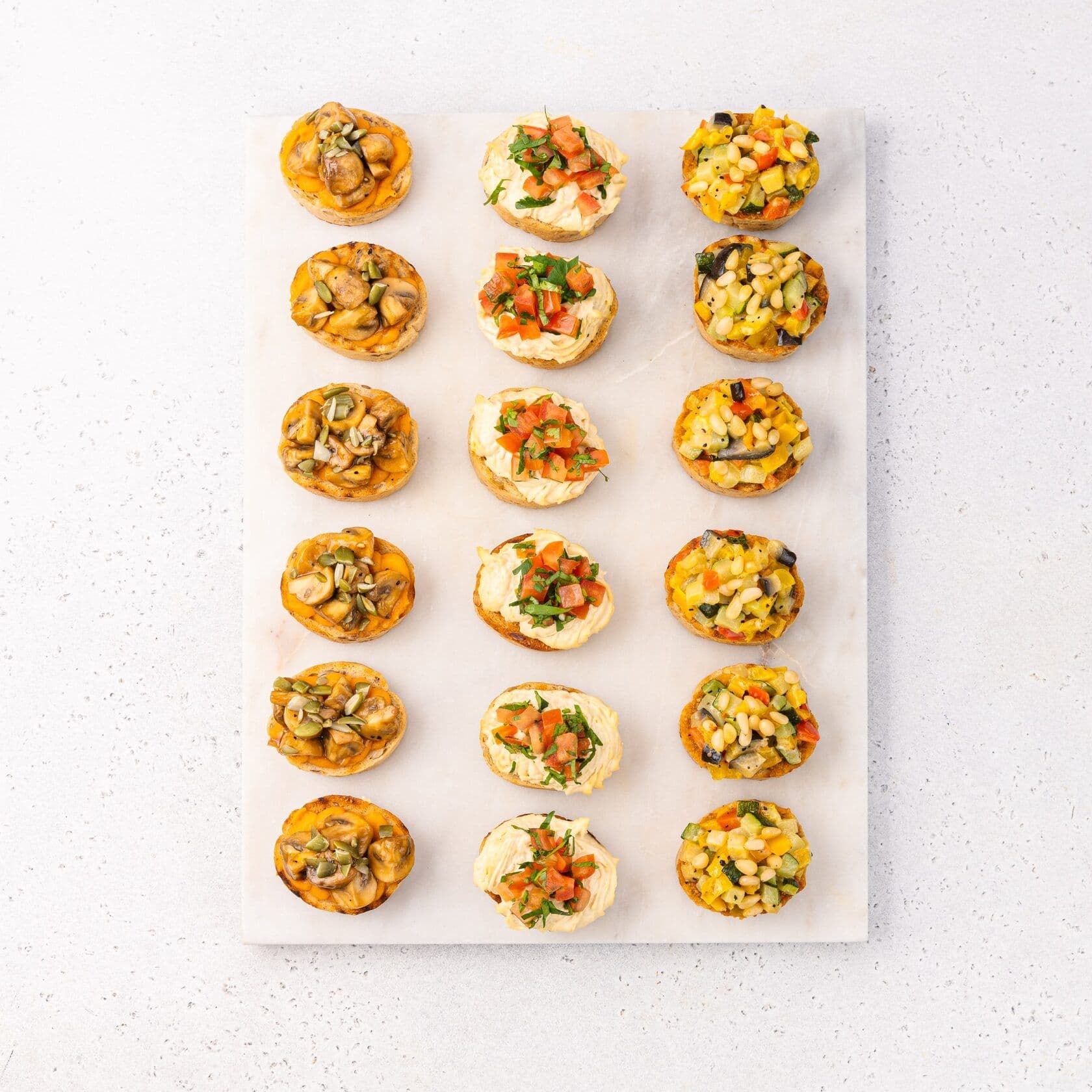 Сет вегетарианских брускетт №1