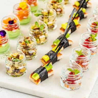 Сет канапе с северной рыбой и козьим сыром