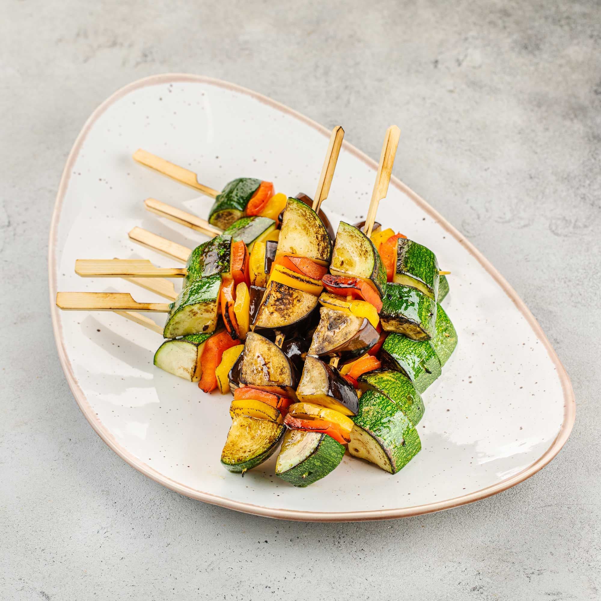 Цукини гриль с баклажанами и перцем