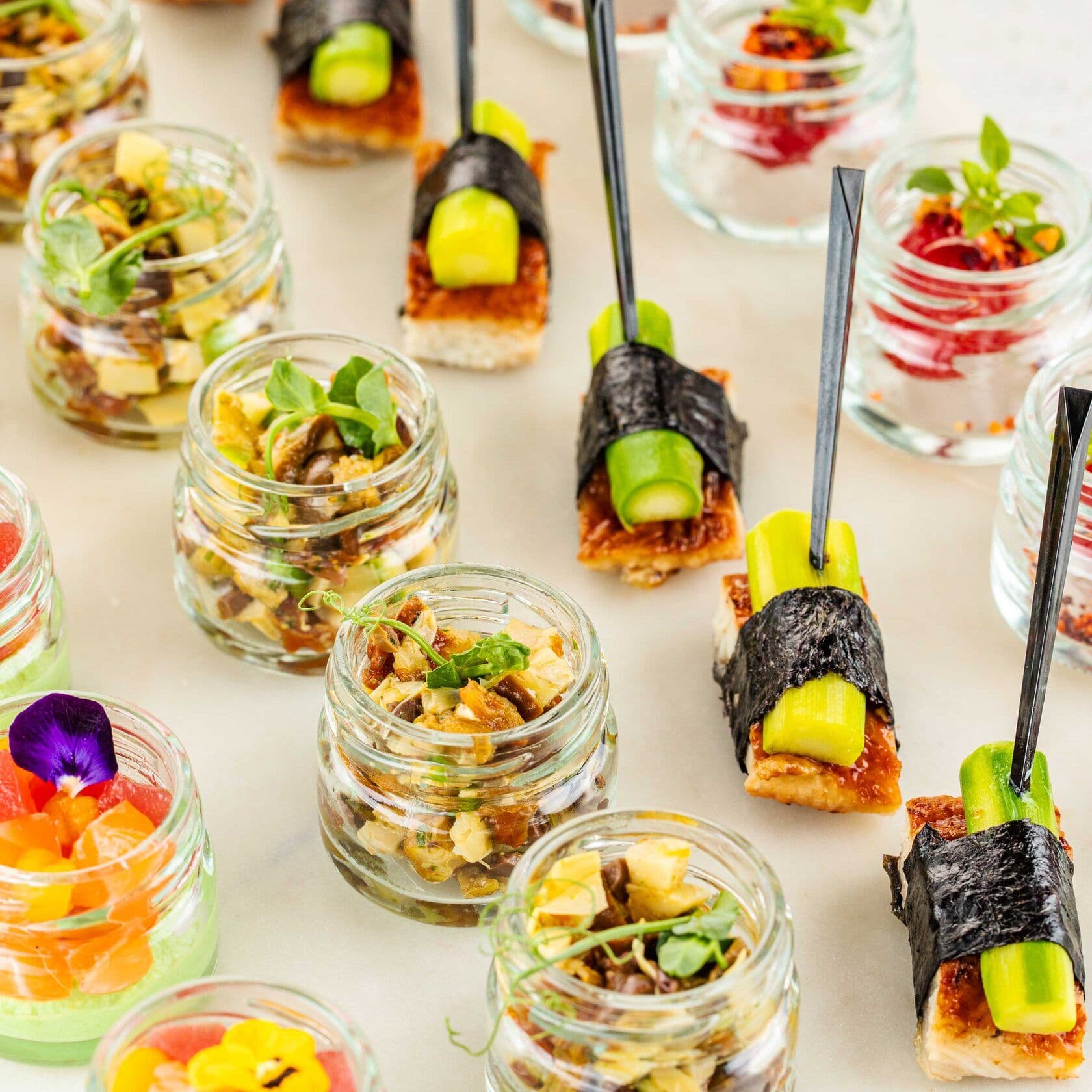 Сет канапе с северной рыбой и козьим сыром