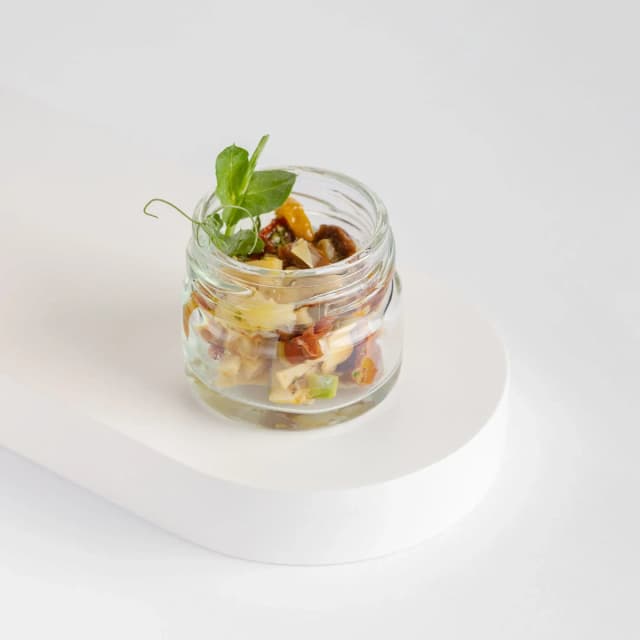 Артишок с белыми грибами и вялеными томатами