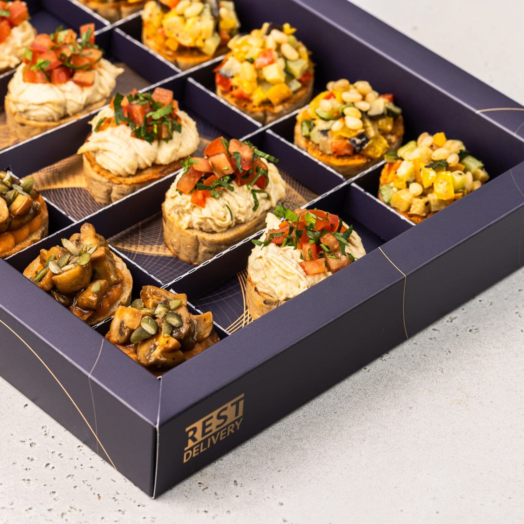 Сет вегетарианских брускетт №1