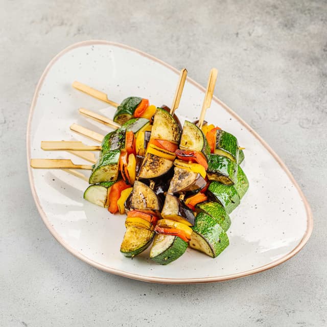 Цукини гриль с баклажанами и перцем