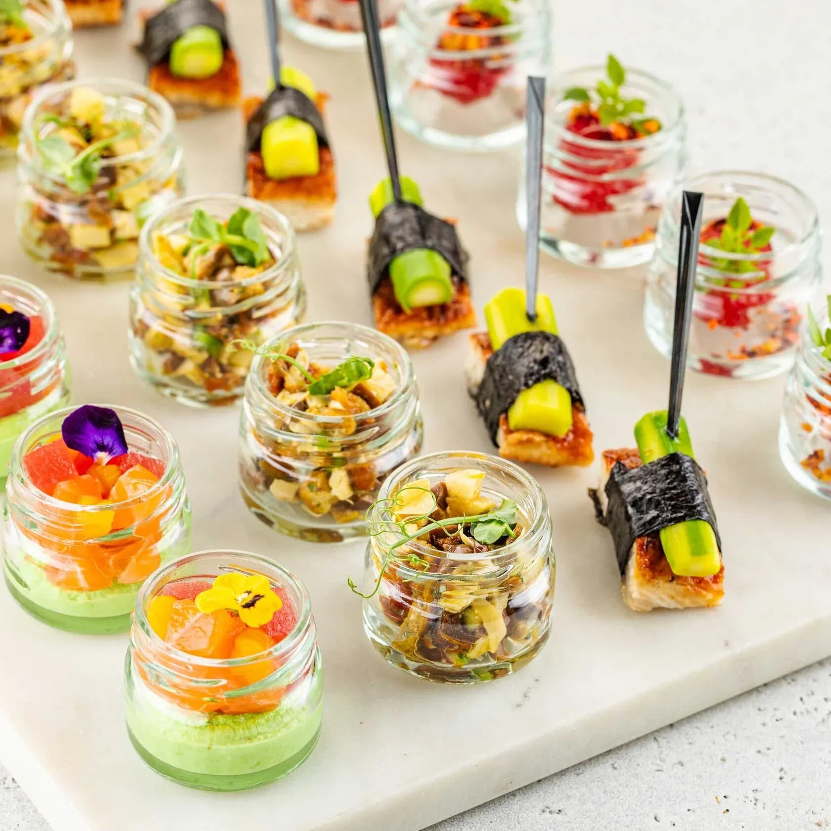 Сет канапе с северной рыбой и козьим сыром