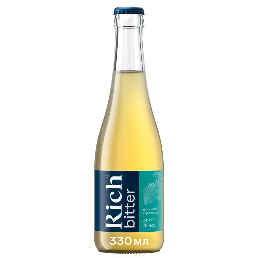Напиток Rich "bitter lemon", 330 мл стекло