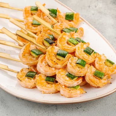 Тигровая креветка с цукини