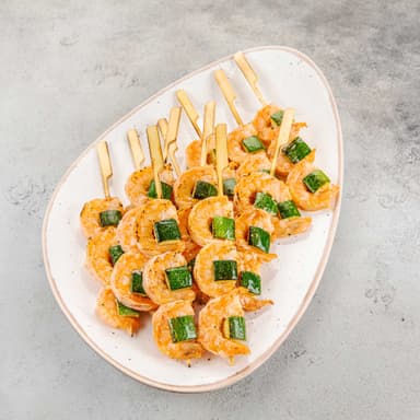 Тигровая креветка с цукини